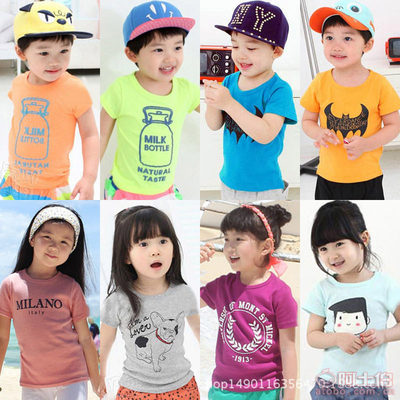 2017外貿童裝新趨勢 中小童印花短袖T恤批發熱銷指南